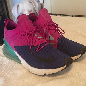 Nike Men's Fuchsia and Navy Sneakers